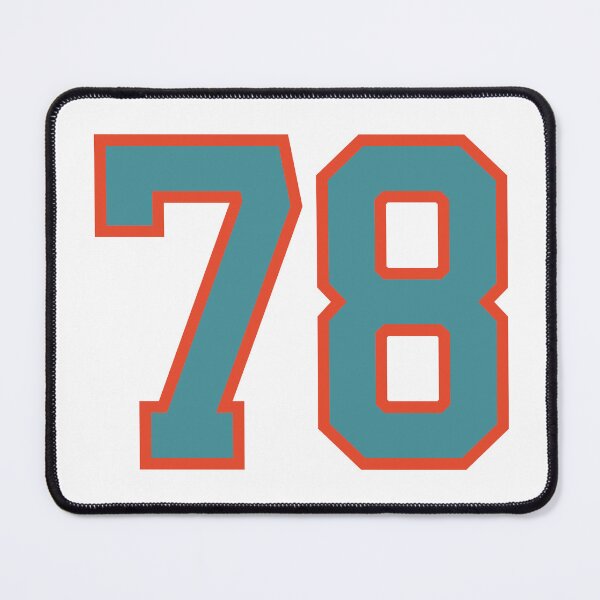 Item preview, 78 number, aqua orange lucky sports seventy eight designed and sold by ArtIsParty.