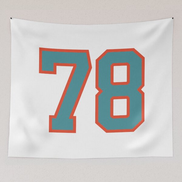 Item preview, 78 number, aqua orange lucky sports seventy eight designed and sold by ArtIsParty.