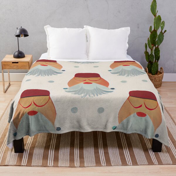 Aperçu de l'œuvre Stylized Santa Claus seamless pattern drawing créée et vendue par artofbelletz.