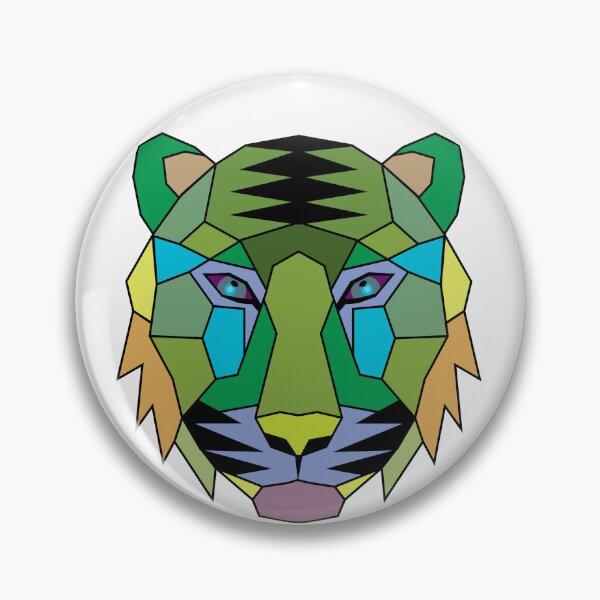 Item preview, Geometric Colorful Tiger designed and sold by atedesigns.