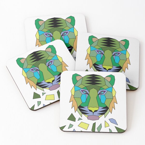 Item preview, Geometric Colorful Tiger designed and sold by atedesigns.
