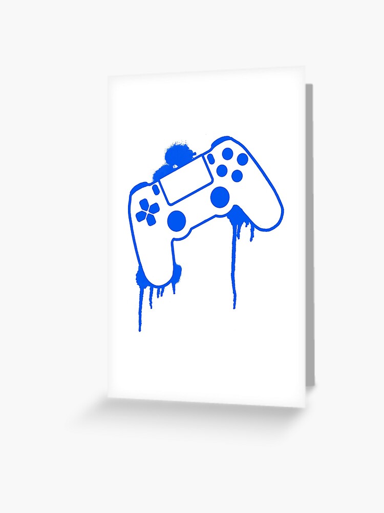 Ps4 Controller Greeting Card By Meganjamo Redbubble
