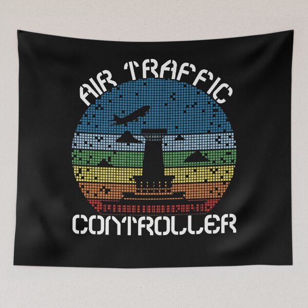 Item preview, Air Traffic Controller Square Dot Retro Vintage Flight Tower designed and sold by annepiemzrc.