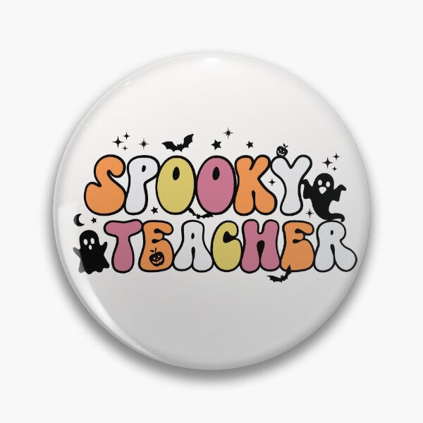 Item preview, Spooky teacher Ghosts Rotten Apple Bats designed and sold by ZazzyPumpkin.
