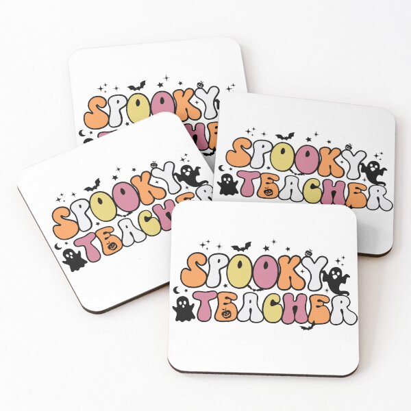 Item preview, Spooky teacher Ghosts Rotten Apple Bats designed and sold by ZazzyPumpkin.