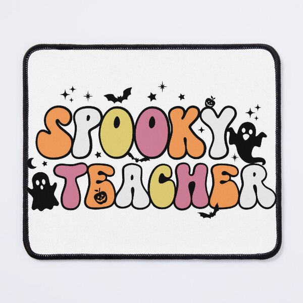 Item preview, Spooky teacher Ghosts Rotten Apple Bats designed and sold by ZazzyPumpkin.