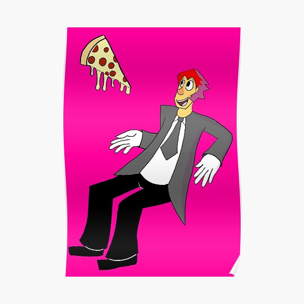 "Peppeppepperoni Pizza!!" Poster by CatsCantBlush Redbubble