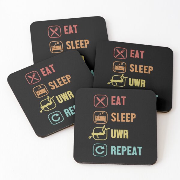 Item preview, Eat Sleep Uwr Repeat Scuba Diver Underwater Rugby designed and sold by RomanStowell.