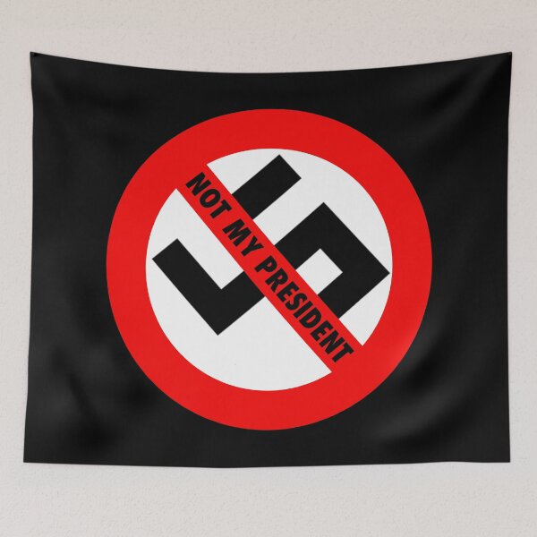 Item preview, Not My President - No Nazis - Anti 45 designed and sold by Thelittlelord.
