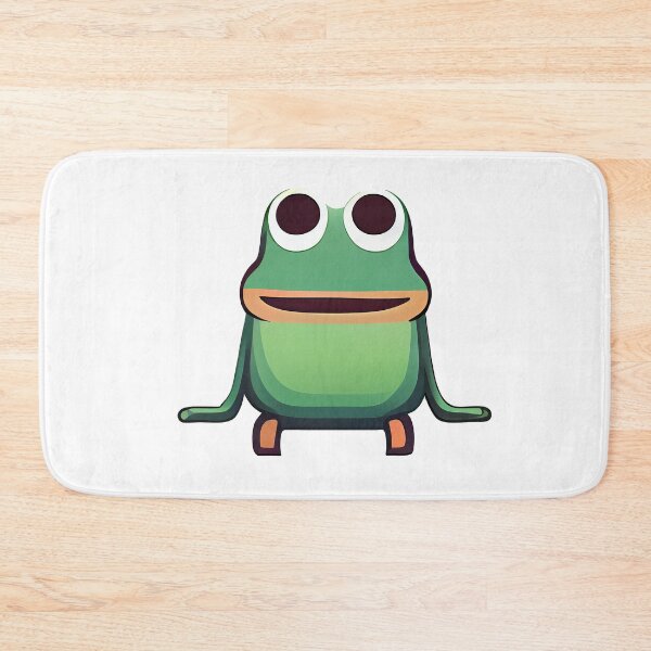 Item preview, Frog Character emoji emoticon  - Created by Artificial Intelligence designed and sold by Created-by-AI.
