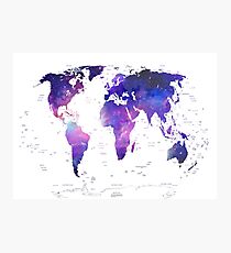 world map Photographic Print