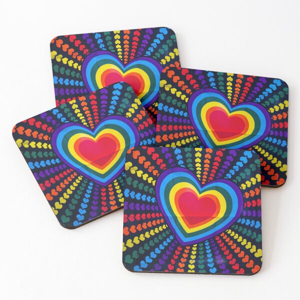 Item preview, Rainbow hearts designed and sold by Zip-Zup.