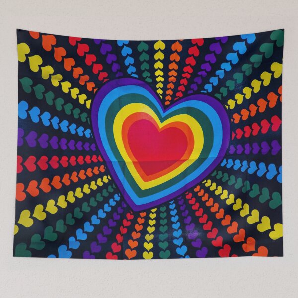 Item preview, Rainbow hearts designed and sold by Zip-Zup.