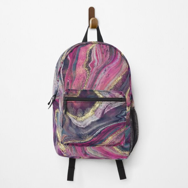 Item preview,  Pink Grey and Gold Abstract fluid Art designed and sold by Sarah Wainwright.