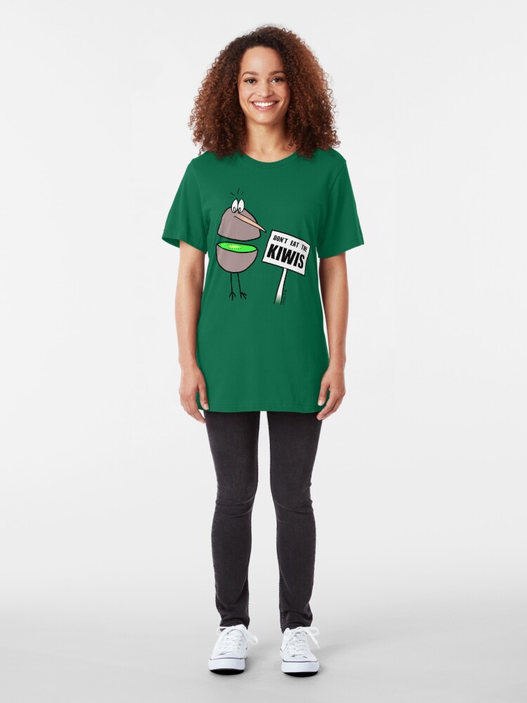 Alternate view of Don't Eat The Kiwis - Slim Fit T-Shirt