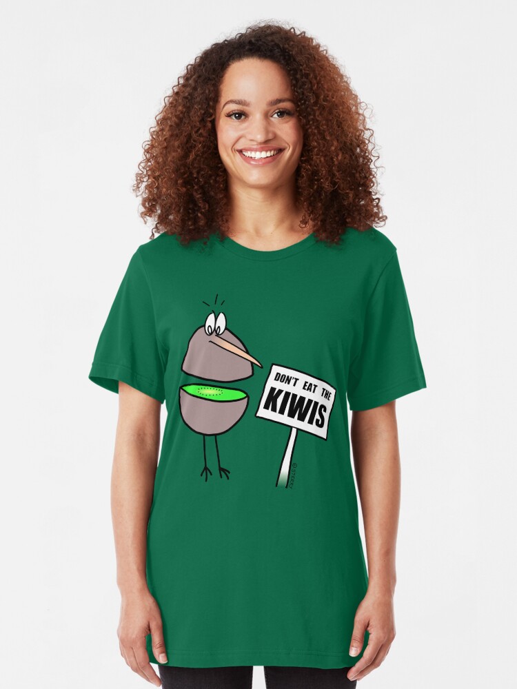 Alternate view of Don't Eat The Kiwis - Slim Fit T-Shirt