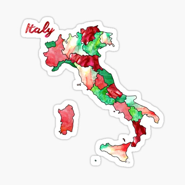 Pays d'aquarelle - Italie Sticker