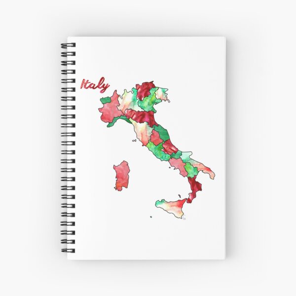 Watercolor Countries - Italy Spiral Notebook