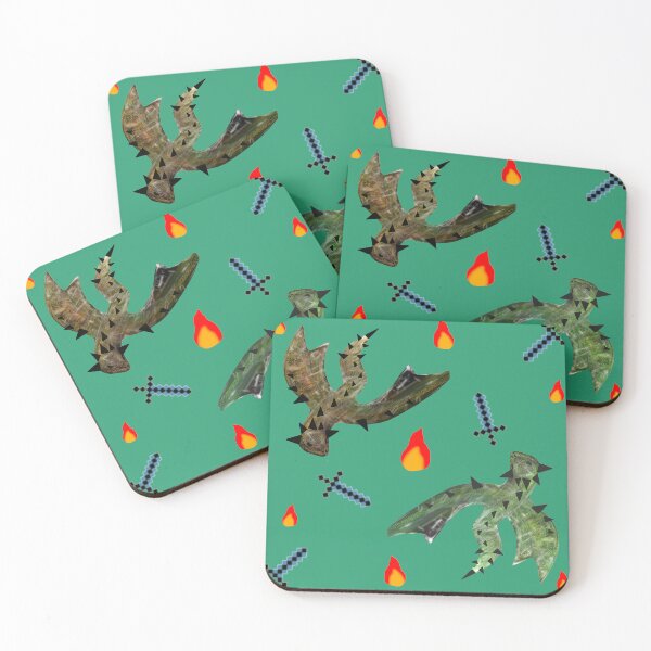 Item preview, Swords and Dragons Pattern designed and sold by Brain Dead Philosophy .