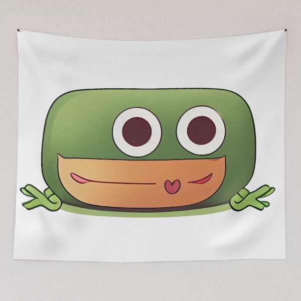 Item preview, Frog Character emoji emoticon  - Created by Artificial Intelligence designed and sold by Created-by-AI.