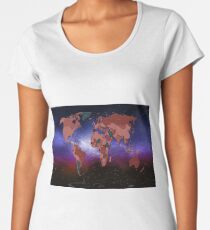 world map Women's Premium T-Shirt
