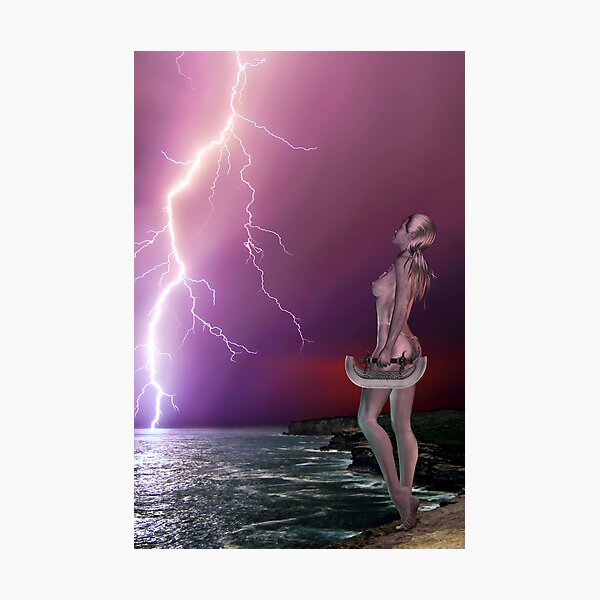 Artikelvorschau, Pink Lightning - Rose and Geoff Collabe entworfen und verkauft von Geoff  Coleman - Landscapes.