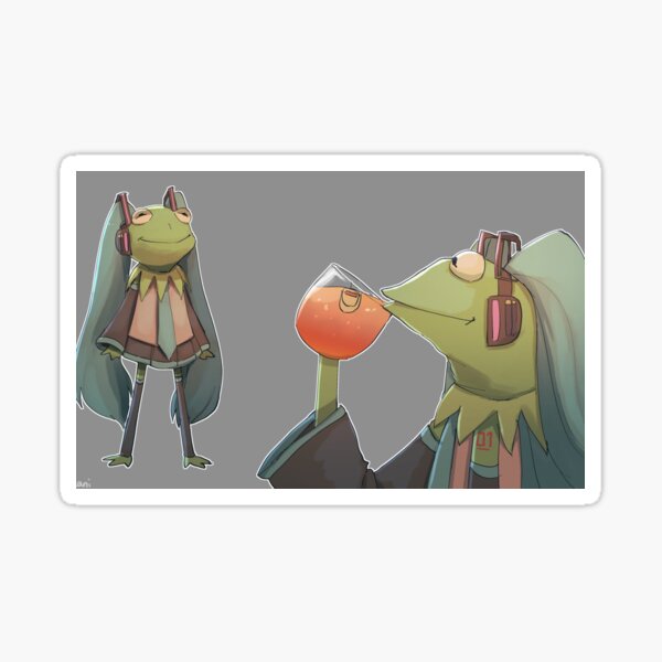 Kermit Miku Meme Sticker