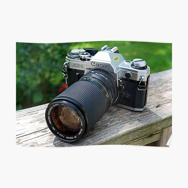 Canon AE-1 & Vivitar Telephoto Lens Poster
