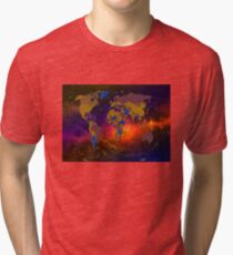 world map Tri-blend T-Shirt