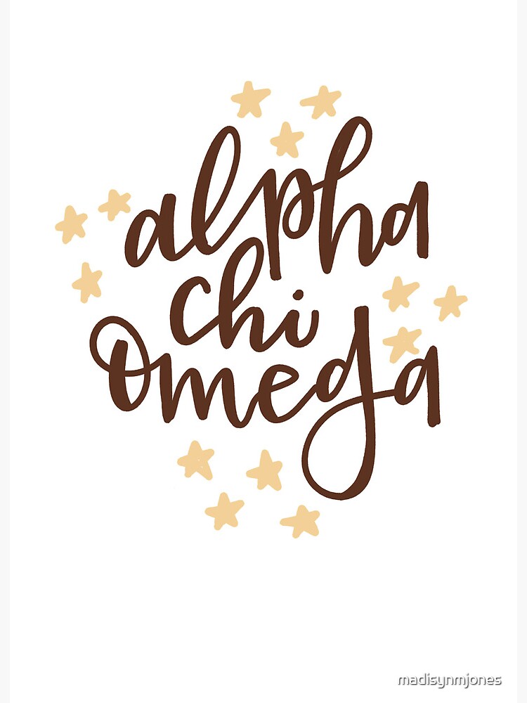 Alpha Chi Omega Art Board Print