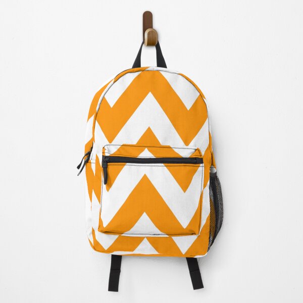 Item preview, Half Orange and White Chevron Pattern with Blue Color designed and sold by MyArt23.