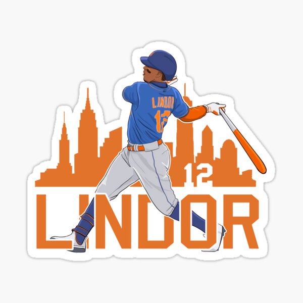 Lindor Mets shortstop Sticker for Sale by mrooney7