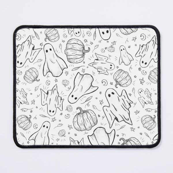 Item preview, Pumpkin and Ghost Pattern (black and white) designed and sold by twildobaggins.