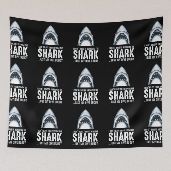 Item preview, Funny Dive Buddy Shark Scuba Diving designed and sold by RomanStowell.