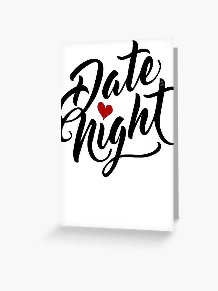 Handwritten lettering date night Royalty Free Vector Image