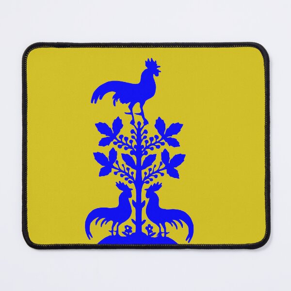 Item preview, Fairytale Germany birds flowers roosters silhouette blue designed and sold by G-M-Designs.