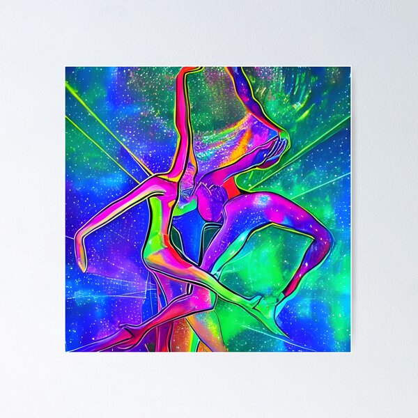 Item preview, United In Dance No.1 - Astral Cosmic AI Illustration - Abstract Form designed and sold by Recall-Design.