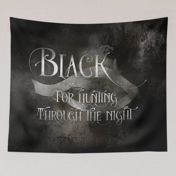 Item preview, BLACK for hunting through the night. Shadowhunter Children's Rhyme designed and sold by literarylifeco.