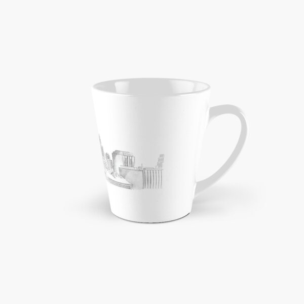 Kansas City Skyline in Monochromatic Watercolor Tall Mug