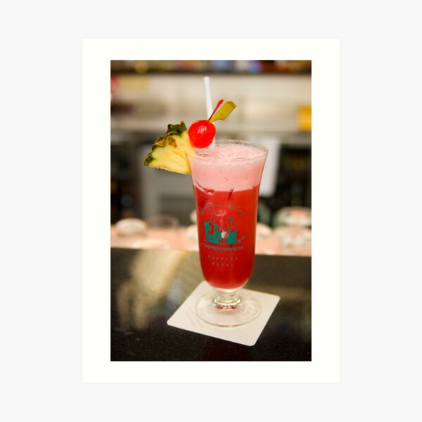 The famous Singapore Sling Art Print