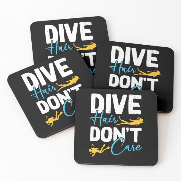Item preview, Funny Dive Hair Don't Care Women Scuba Diver designed and sold by RomanStowell.