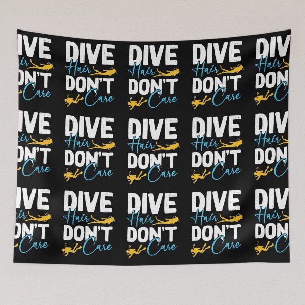 Item preview, Funny Dive Hair Don't Care Women Scuba Diver designed and sold by RomanStowell.