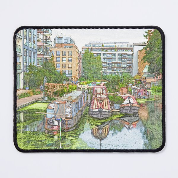 Item preview, Colour Sketch Kingsland Basin, Regent's Canal, Hackney, East London designed and sold by santoshputhran.