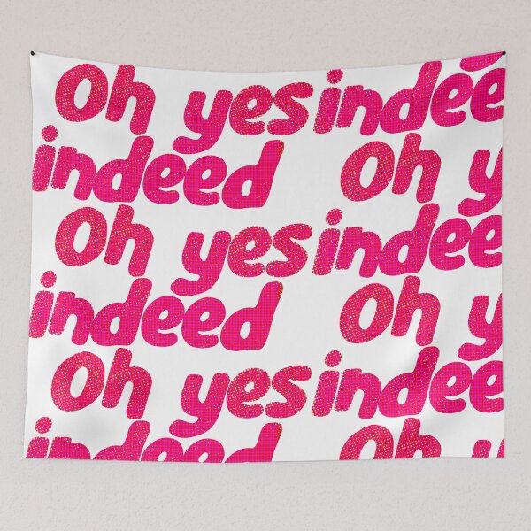 Item preview, OH YES INDEED retro lettering graphic. designed and sold by artofbelletz.