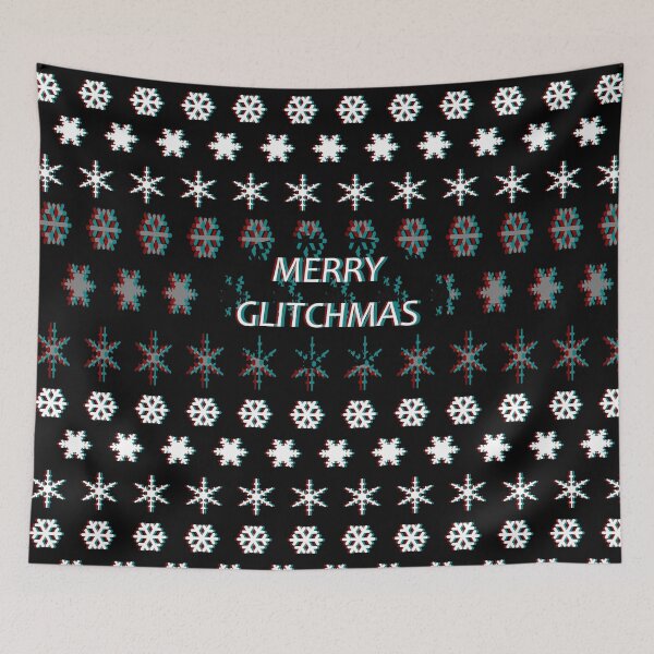 Item preview, merry glitchmas xmas jumper design designed and sold by frauenbrauen.