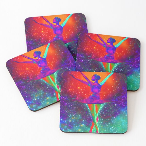 Item preview, United In Dance No.2 - Astral Cosmic AI Illustration - Dancing DJ Bailarina  designed and sold by Recall-Design.