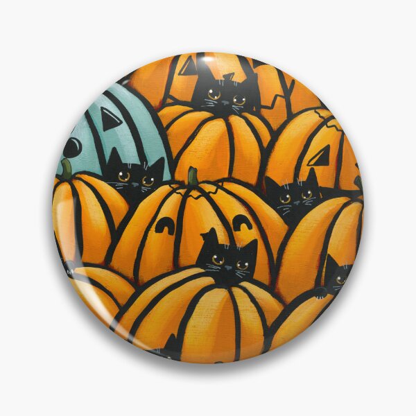 Item preview, Cats in the Pumpkin Patch designed and sold by KilkennyCat Art.