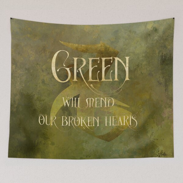 Item preview, GREEN will mend our broken hearts. Shadowhunter Children's Rhyme designed and sold by literarylifeco.