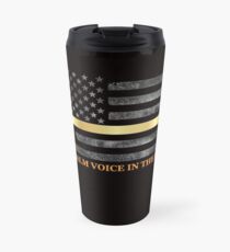 Dispatcher Gifts - Thin Gold Line - Thin Yellow Line - 911 Emergency Dispatchers Travel Mug