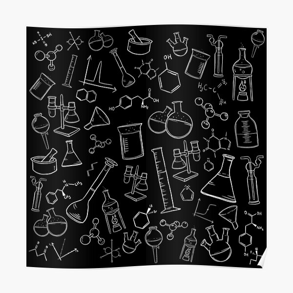 "Chemistry lab equipment design" Poster for Sale by Capytown Redbubble